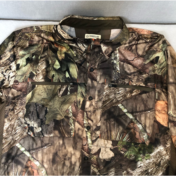 Magellan Outdoors Other - Magellan Outdoors Hunt Gear Mens 2XL Long Sleeve Shirt Button Up‎ Mossy Oak